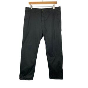 JCP Mens Black Cotton/Spandex Blend Chinos Size 36X30 VTG